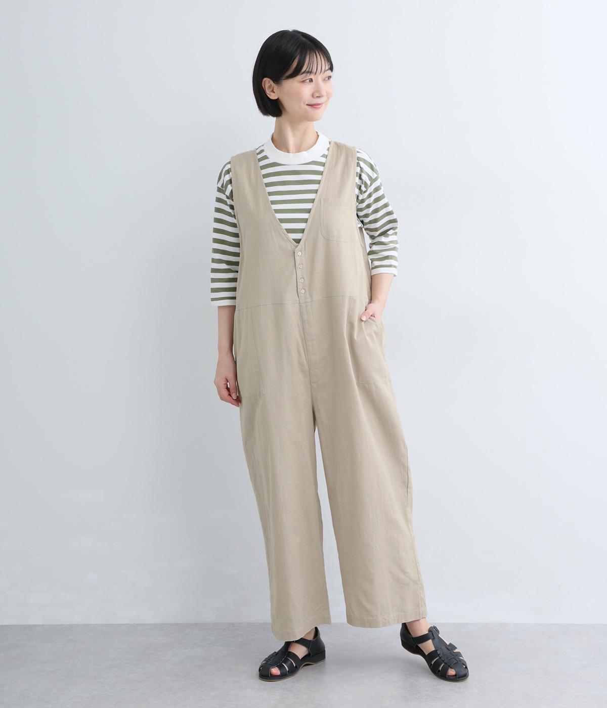 コットンフラックスオーバーオール(キナリ-F)