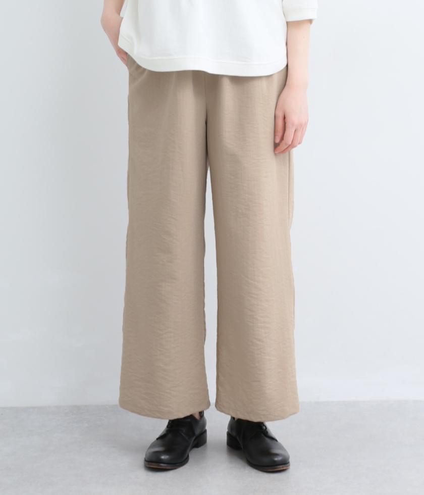 ポリレーヨンスラブ　ワイドパンツ