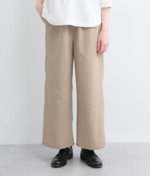 ポリレーヨンスラブ　ワイドパンツ