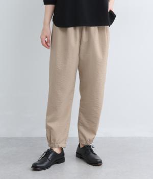 ポリレーヨンスラブ　イージーパンツ(ベージュ-F)