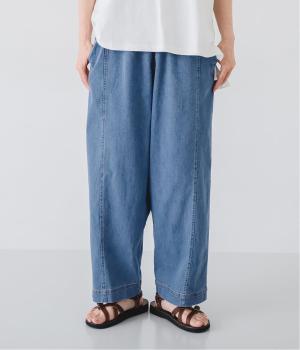 ひんやりデニム　バレルレッグパンツ