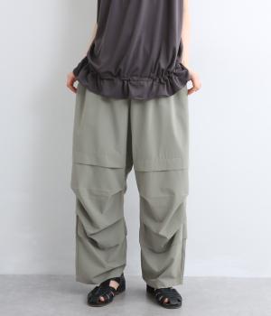 メッシュタックパンツ(カーキ-F)