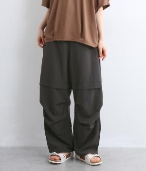 メッシュタックパンツ(チャコール-F)