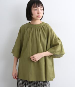 コットンフラックスフレアプルオーバー