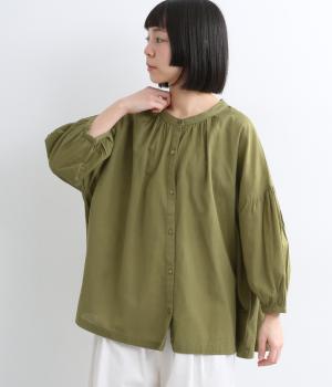 コットンフラックスフレアプルオーバー2(カーキ-F)