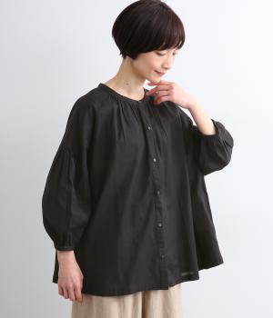 コットンフラックスフレアプルオーバー2(ブラック-F)