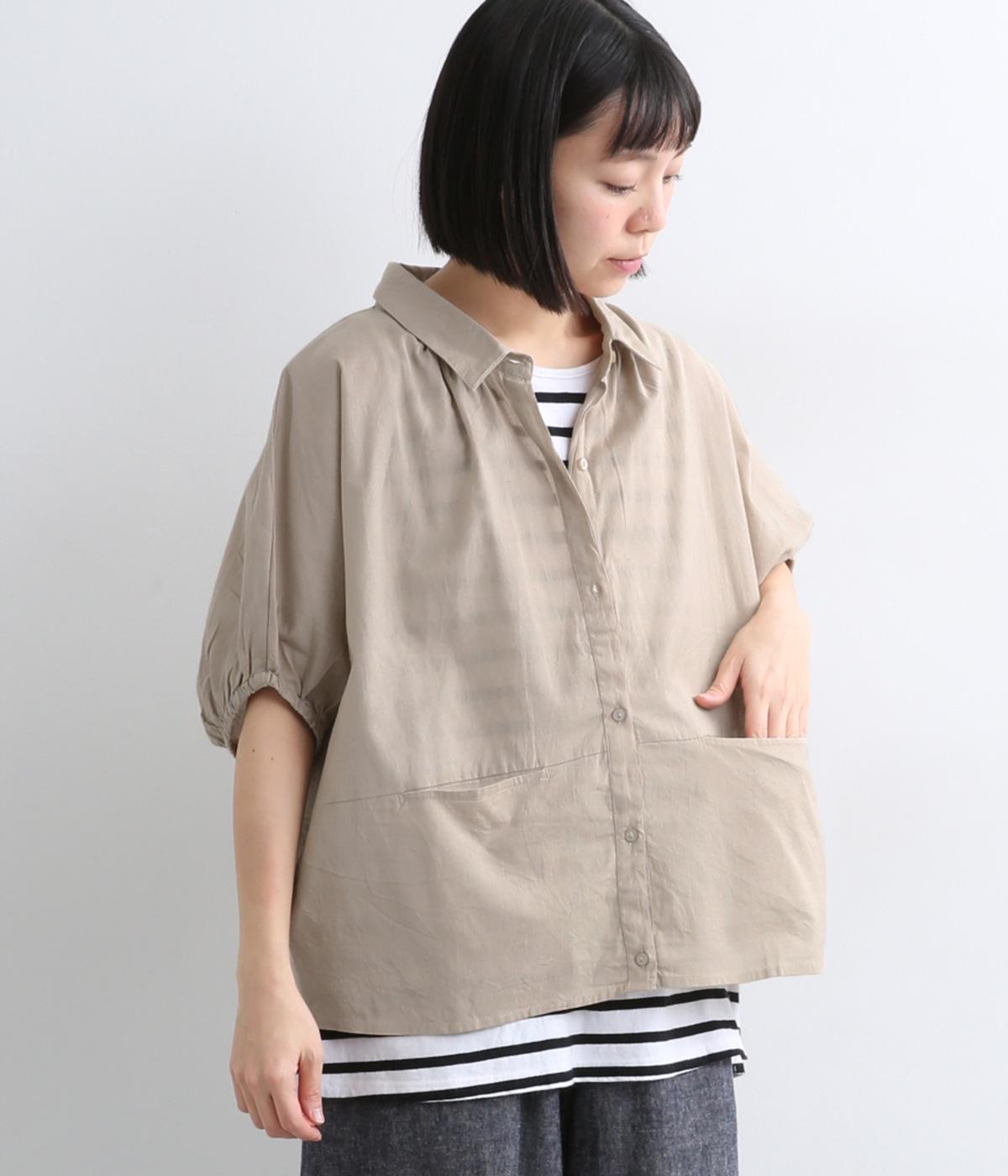 コットンフラックスドルマンシャツ(キナリ-F)