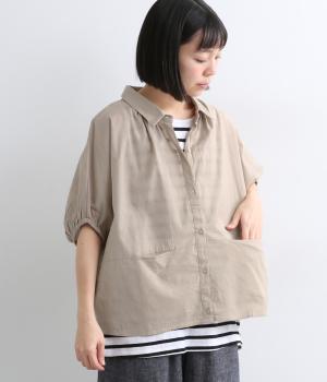 コットンフラックスドルマンシャツ(キナリ-F)