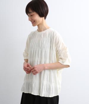 ポリウレタンミックスリブプルオーバー(アイボリー-F)