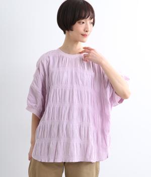 ポリウレタンミックスリブプルオーバー(ラベンダー-F)