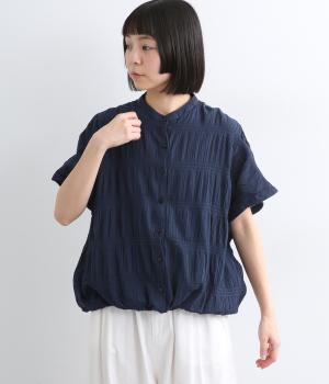 ポリウレタンミックスシャツ(ダークネイビー-F)