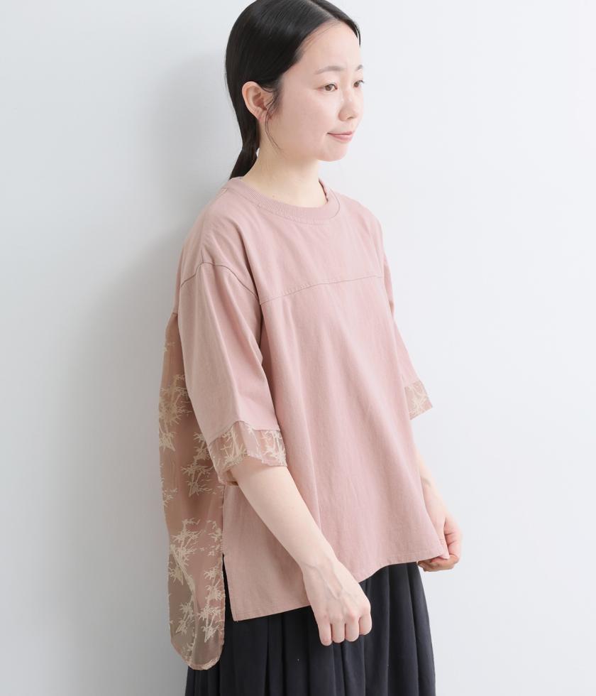 オパール　バックギャザー重ねTシャツ