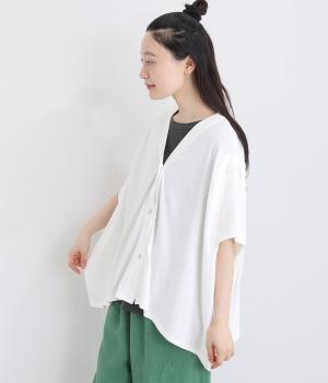 ドライタッチ天竺　2wayカーディガン(ホワイト-F)