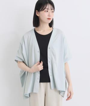 ドライタッチ天竺　2wayカーディガン(アイスグレー-F)