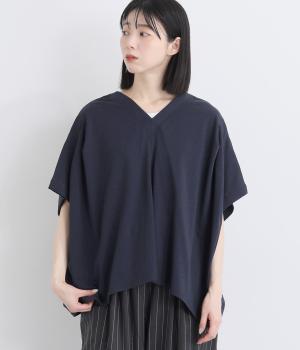 ドライタッチ天竺　2wayカーディガン(ネイビー-F)