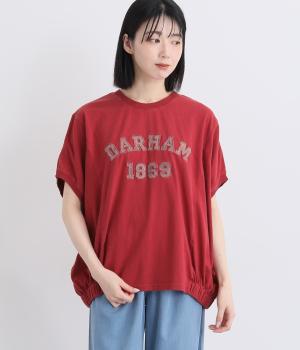 １６Sパウダー天竺　DARHAMデニムロゴ刺繍プルオーバー(レッド-F)