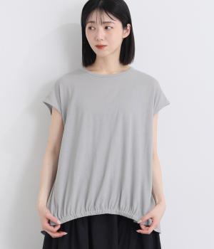 麻混天竺　バックフレアバルーンプルオーバー(杢グレー-F)