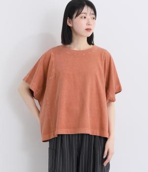 １６Sピグメント天竺　ビッグスクエアTシャツ(アプリコット-F)