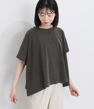 １６Sピグメント天竺　ビッグスクエアTシャツ(チャコール-F)