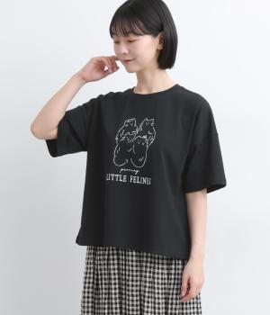 ゆるにゃんこズＴシャツ(ブラック-F)