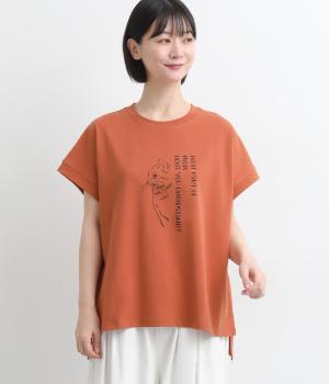 線画ネコＴシャツ