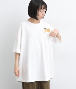 チーターＴシャツ(オフホワイト-F)
