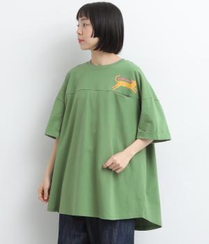 チーターＴシャツ(グリーン-F)