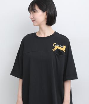 チーターＴシャツ(ブラック-F)
