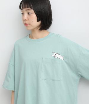 ポケット動物Ｔシャツ(ミント-F)