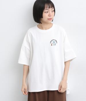 動物ポイントＴシャツ(オフホワイト-F)