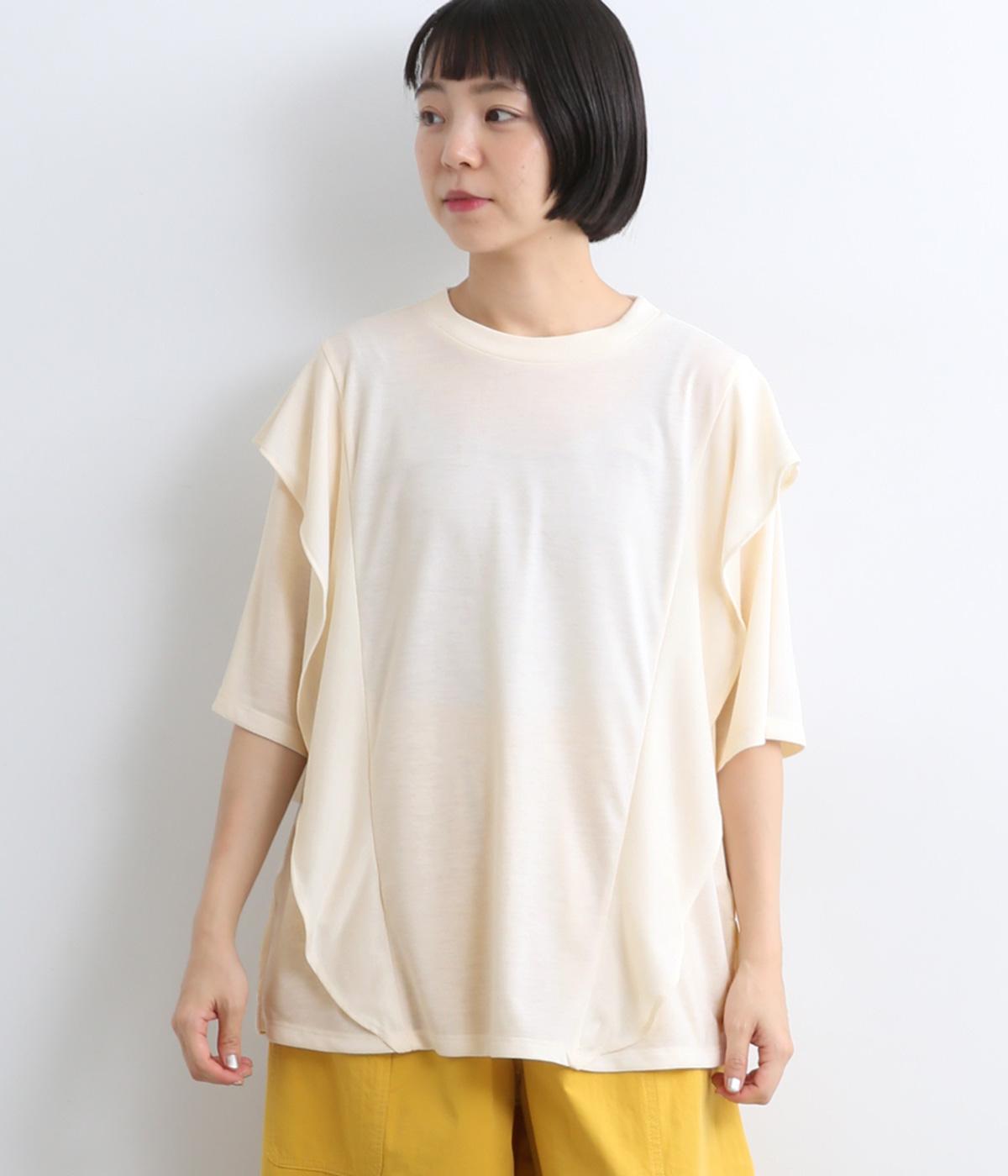 汗ジミ防止天竺 ラッフルスリーブTEE｜LUPILIEN（ルピリアン）の商品詳細