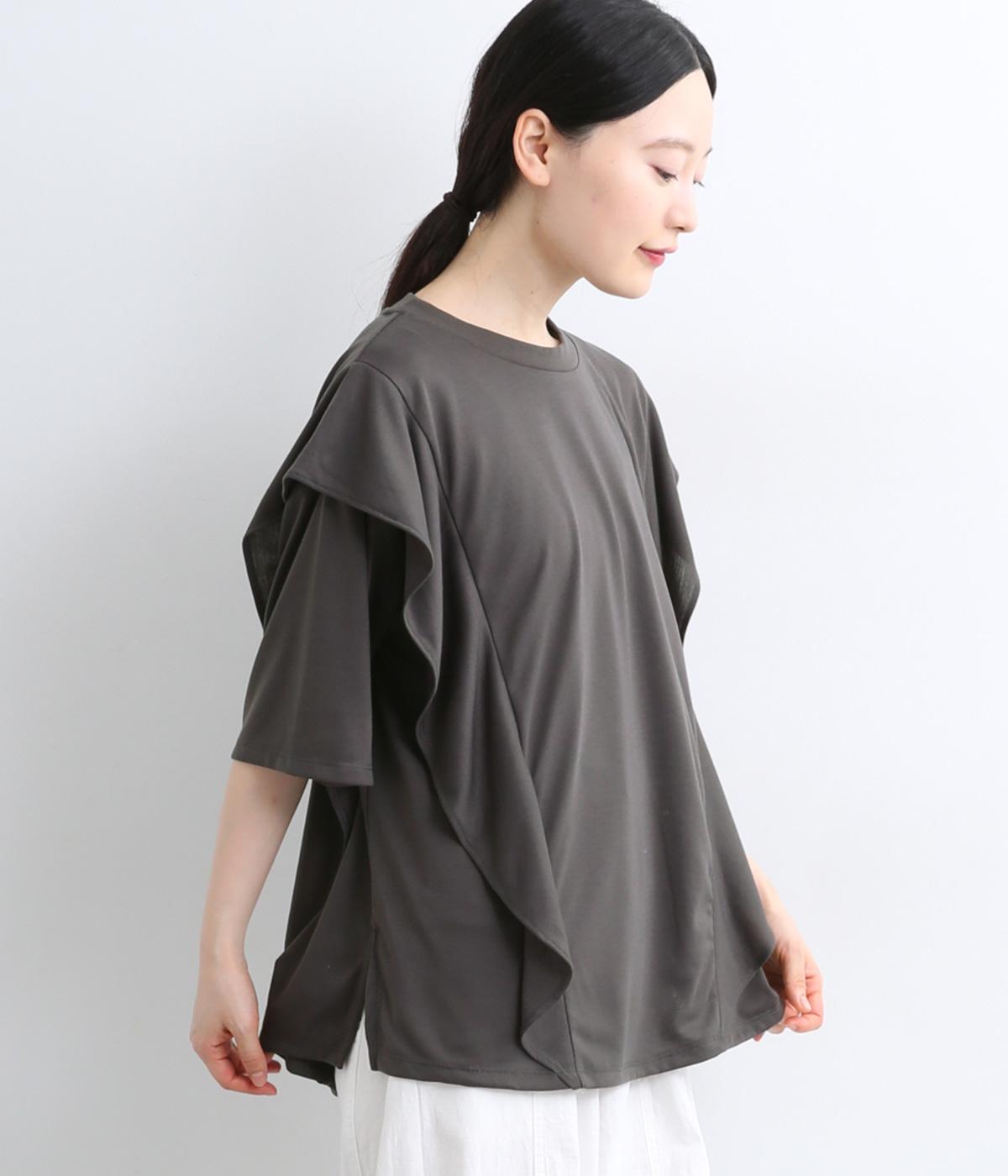 汗ジミ防止天竺 ラッフルスリーブTEE｜LUPILIEN（ルピリアン）の商品詳細
