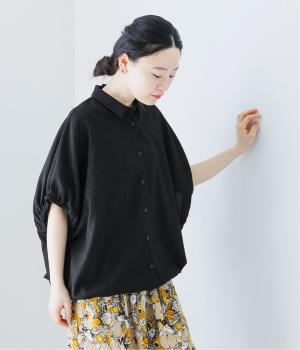 接触冷感　裾ドロストドルマンブラウス