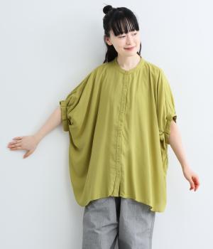 レーヨン刺繍フレンチブラウス(ライムグリーン-F)