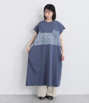 デニムドッキングワンピース(インディゴ-F)