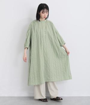 タックドビーワンピース(スモークグリーン-F)
