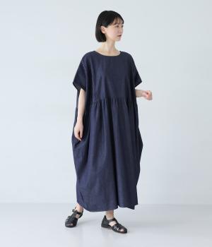 【8月下旬発売予定】ピンタックレースデニムワンピース(インディゴ-F)