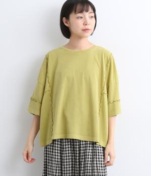 天竺ピグメントバイオ　メローワイドTEE(マスタード-F)