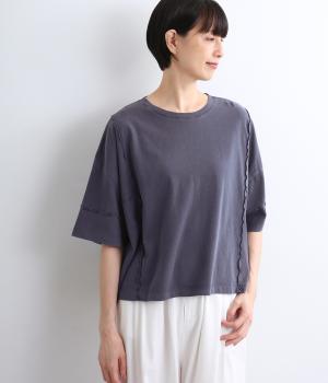天竺ピグメントバイオ　メローワイドTEE(ネイビー-F)