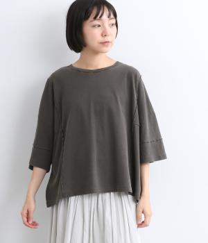 天竺ピグメントバイオ　メローワイドTEE(チャコール-F)