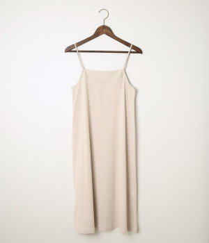 コットン天竺キャミソールワンピース(グレー-ONESIZE)