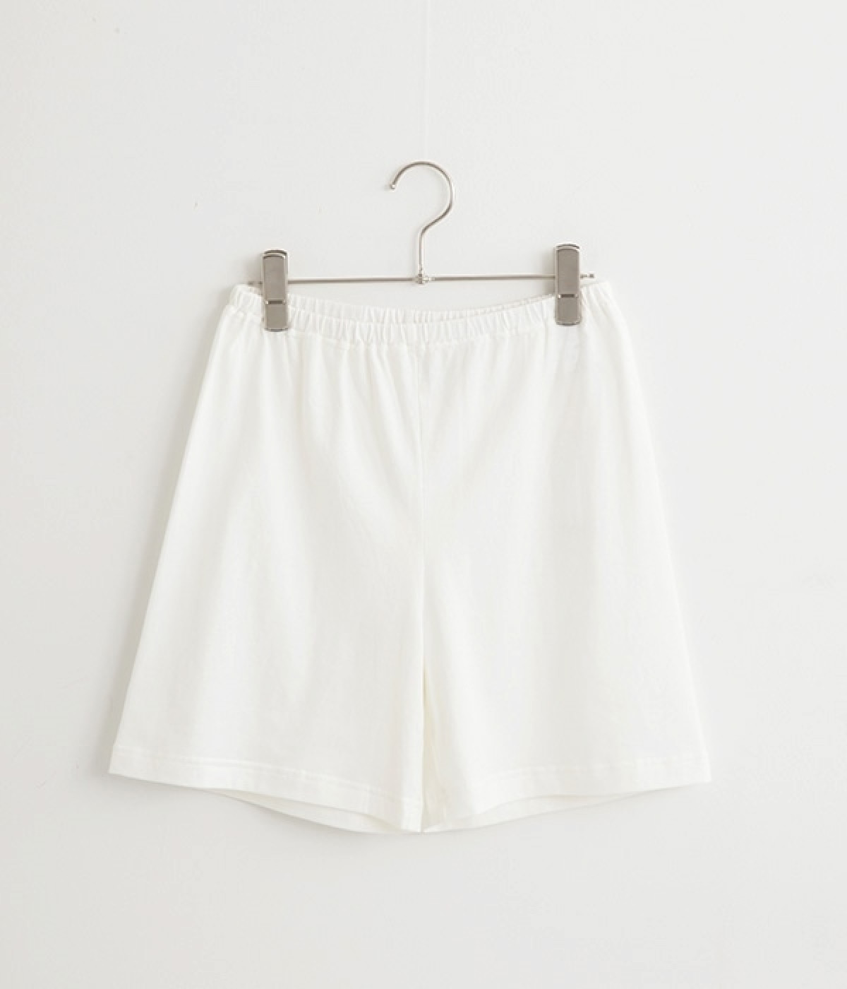 コットン天竺　ショートパンツ(ホワイト-ONESIZE)