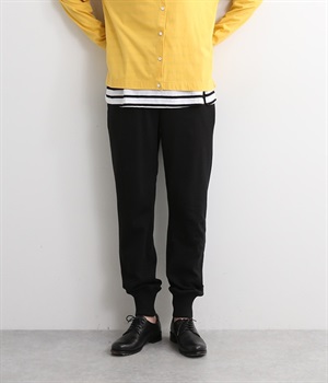 接結カットソーパンツ(ブラック-L)