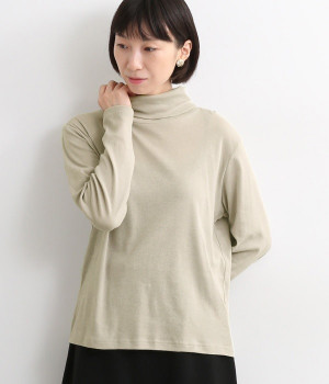 コットンフライスタートルネック(グレー-ONESIZE)