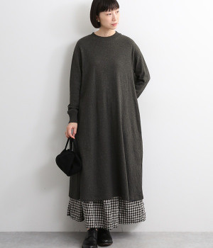 接結カットソーワンピース