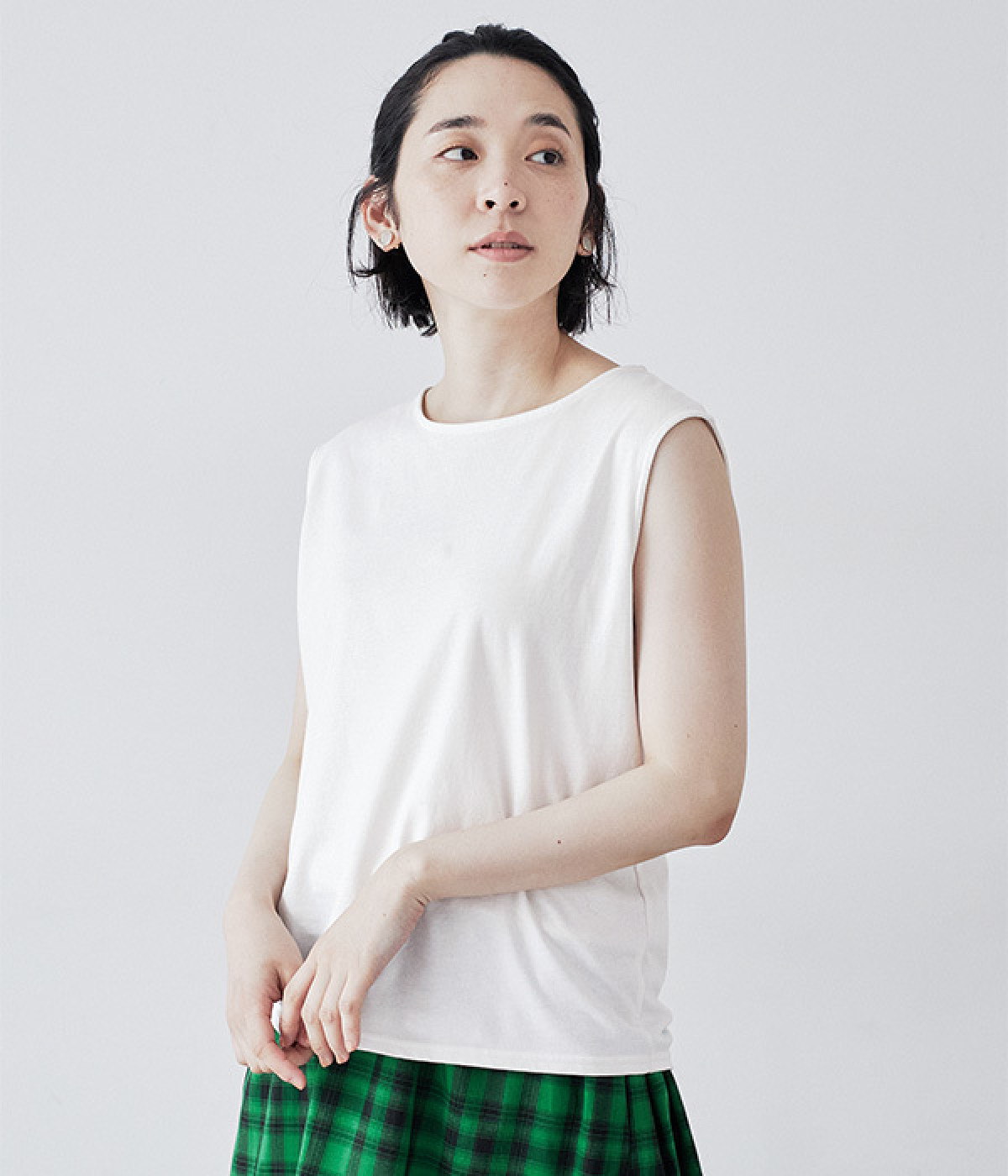 ノースリーブプルオーバー(オフホワイト-ONESIZE)