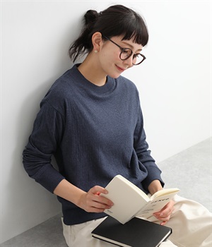 接結カットソープルオーバー(ネイビー-L)