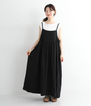 別注｜レースストライプジャカードジャンパースカート(ブラック-ONESIZE)