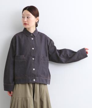 コットンデニムジャケット(ネイビー-F)