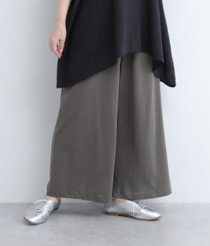 接触冷感天竺イージーパンツ(チャコール-ONESIZE)